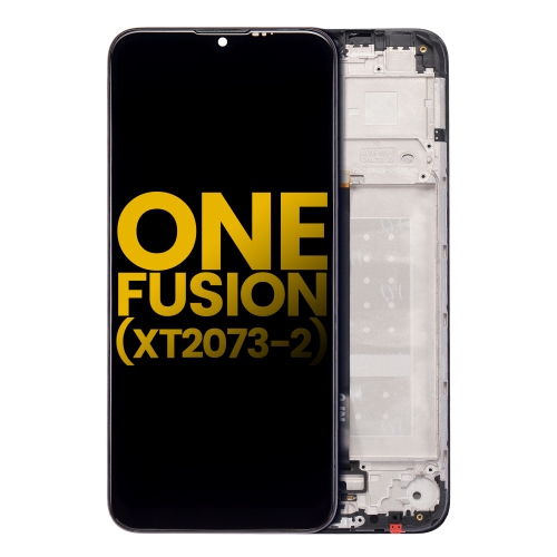 Replacement LCD Assembly With Frame Compatible For Motorola One Fusion (XT2073-2 / 2020) (Black) by ESOURCE PARTS - Refurbished condition - Image 2