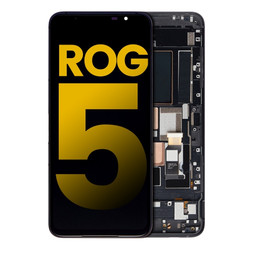 Refurbished - Replacement OLED Assembly With Frame Compatible For Asus ROG Phone 5 (ZS673KS) (Phantom Black)