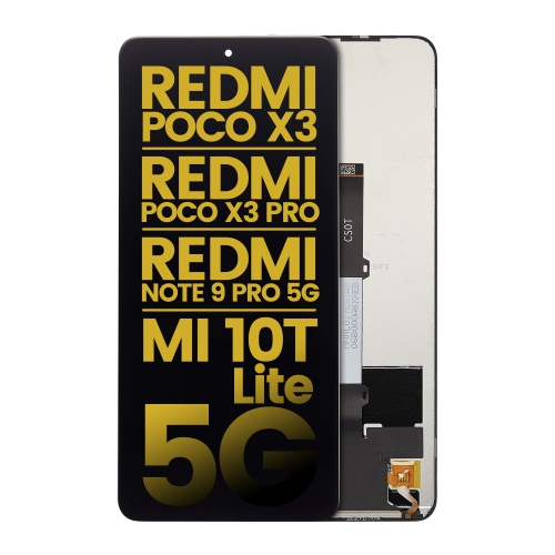 Replacement LCD Assembly Without Frame Compatible For Xiaomi Redmi Poco X3 / Redmi Poco X3 Pro / Redmi Note 9 Pro 5G / Mi 10T Lite 5G (All Colors) by ESOURCE PARTS - Refurbished condition - Image 2