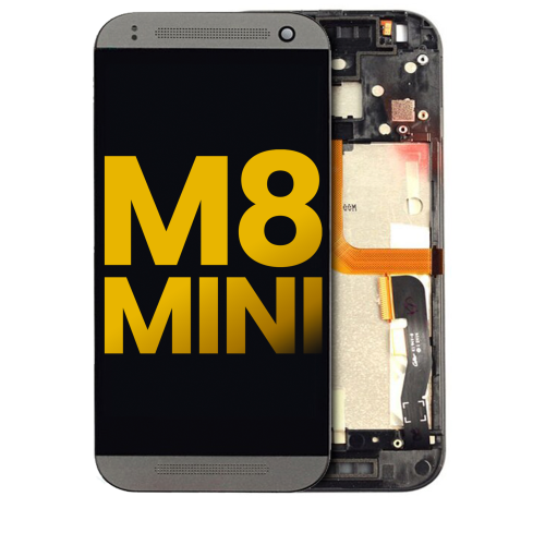 Refurbished - Replacement LCD Assembly With Frame Compatible For HTC M8 Mini (Black)