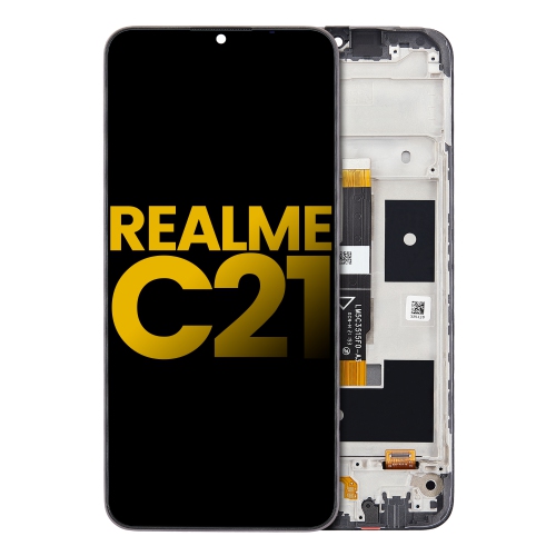 Refurbished - Replacement LCD Assembly With Frame Compatible For Realme C21 (All Colors)