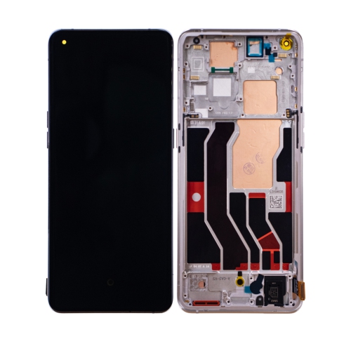 ESOURCE PARTS  Refurbished (Excellent) - Oled Assembly With Frame Compatible for Oppo Find X3 / X3 Pro (White)