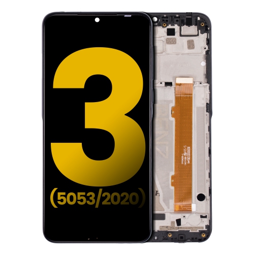Replacement LCD Assembly With Frame Compatible For Alcatel 3 (5052 / 2018) (Black) by ESOURCE PARTS - Refurbished condition - Image 2