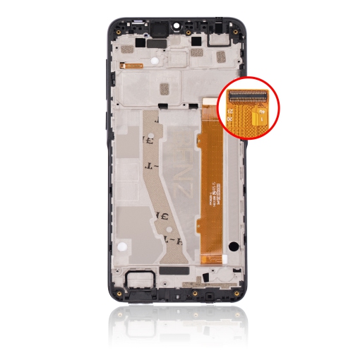 Replacement LCD Assembly With Frame Compatible For Alcatel 3 (5052 / 2018) (Black) by ESOURCE PARTS - Refurbished condition - Image 4