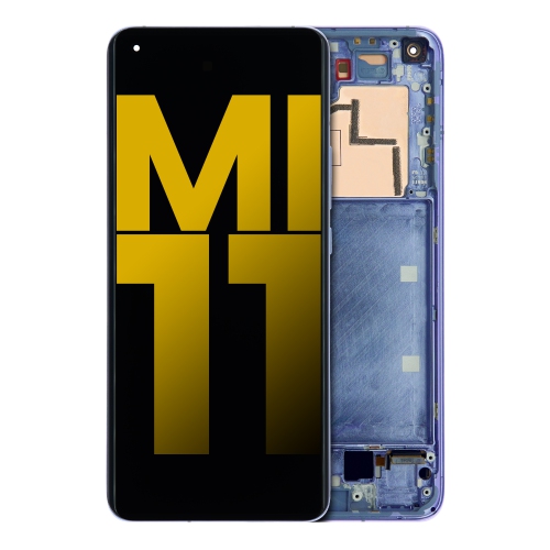 Replacement OLED Assembly With Frame Compatible For Xiaomi Mi 11 (Violet) by ESOURCE PARTS - Refurbished condition - Image 2