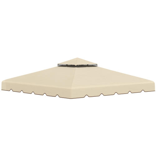 OUTSUNNY  9.8' X 9.8' Gazebo Replacement Canopy, Gazebo Top Cover With Double Vented Roof for Garden Patio Outdoor (Top Only) In Beige