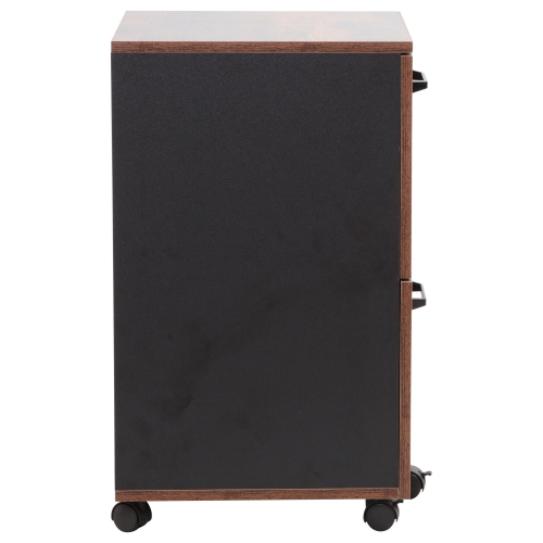 27" Deep Retro Industrial File Cabinet, Mobile Office Filing Cabinet with 2 Big Drawers and Removable Hanging File Rack Support up to 110 lbs