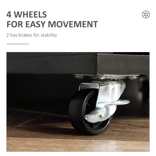 Vinsetto Vertical Filing Cabinet, 7-drawer File Cabinet, Mobile Office Storage Cabinet with Wheels for Home Office, Black