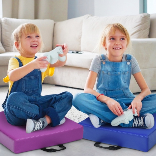 Gymax 6PCS Square Kids Floor Cushion Toddler Foam Seat Cushion Waterproof Colorful