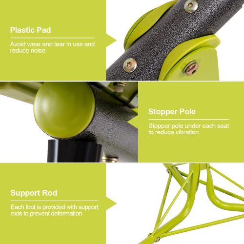 Gymax Kids Seesaw Teeter Totter Outdoor Play Set 360 Degree Rotation Toy Children