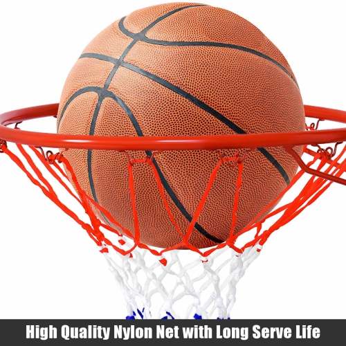 Gymax 18'' Basketball Ring Hoop Net Outdoor Hanging Basket