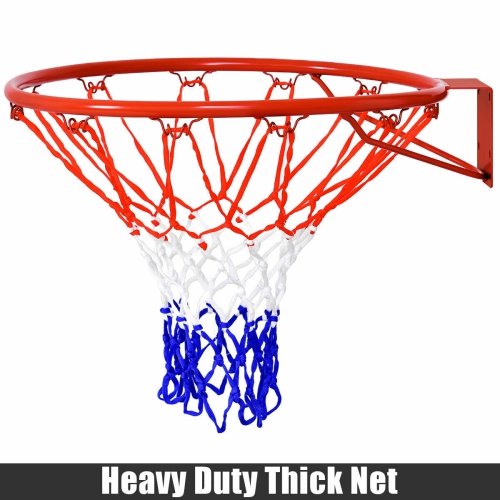 Gymax 18'' Basketball Ring Hoop Net Outdoor Hanging Basket