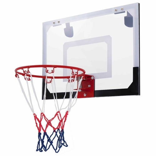 Gymax Over-The-Door Mini Basketball Hoop Includes Basketball & Hand Pump Indoor Sports