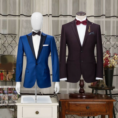 Gymax Half Body Mannequin Form Male Head Turn Display White