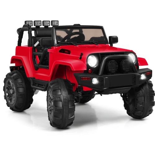 Gymax Electric 12V Kids Ride-on Car Truck Parent Control with 2.4 GHZ Remote Control Red