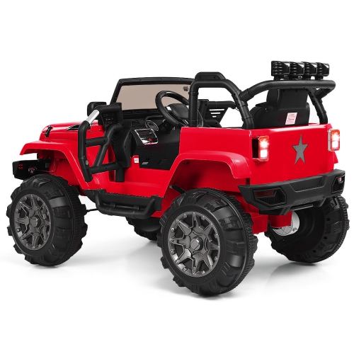 Gymax Electric 12V Kids Ride-on Car Truck Parent Control with 2.4 GHZ Remote Control Red