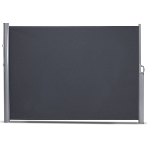 Gymax 118.5''x 63'' H Patio Retractable Folding Side Awning Screen Privacy Divider