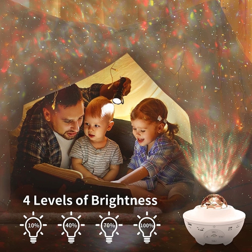 Projecteur Star, projecteur Galaxy Night Light avec télécommande et 10 effets de couleurs, haut-parleur et minuterie intégrés, projecteur de plafond