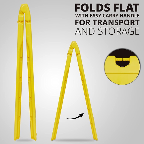 Jumbl – Panneau-annonce jaune à cadre en A pour affichage extérieur 15,7 po x 26 po, porte-affiche sur le trottoir