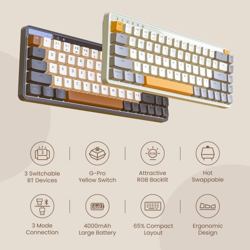 XIAOMI MIIIW Z680 Mechanical Gaming Keyboard, RGB, Hot-Swappable Keyboard