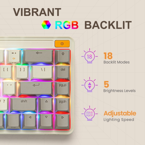 XIAOMI MIIIW Z680 Mechanical Gaming Keyboard, RGB, Hot-Swappable Keyboard