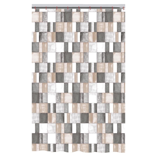 ITY International - Polyester Shower Curtain, 71" x 71", Grey