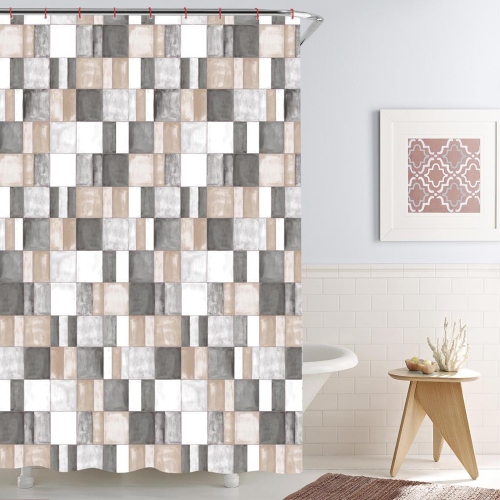 ITY International - Polyester Shower Curtain, 71" x 71", Grey