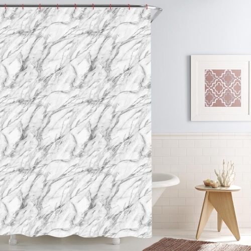ITY International - Polyester Shower Curtain, 71" x 71", Marble Pattern