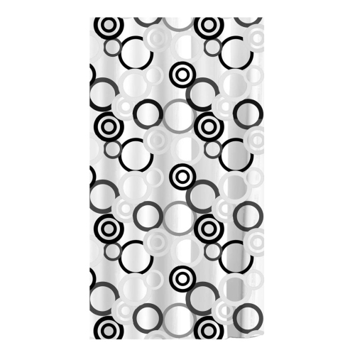 ITY International - Peva Shower Curtain, 71" x 71", Circle Pattern