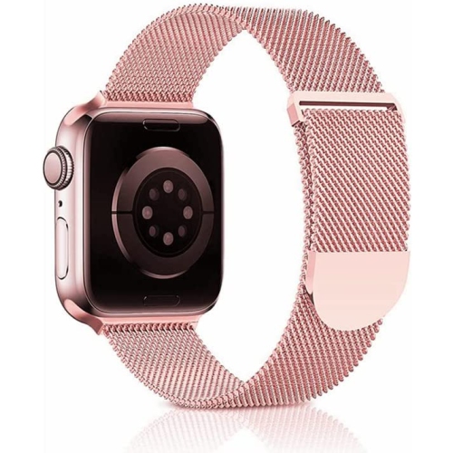 Apple Watch Series 10 / 9 / 8 / 7 / 6 / 5 / 4 / 3 / 2 / 1 / SE Adjustable Magnetic Band, Stainless Steel Mesh Replacement Strap Wristband for Men &