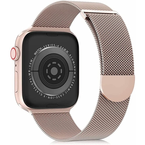 Navor Magnetic Stainless Steel Mesh Band Compatible with Apple Watch Ultra/Series 10/9/8/7/6/5/4/3/2/1/SE, Adjustable Replacement Strap for Men Women