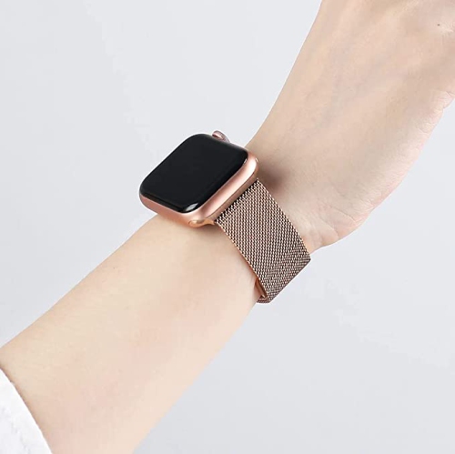 Navor Magnetic Stainless Steel Mesh Band Compatible with Apple Watch Ultra/Series 10/9/8/7/6/5/4/3/2/1/SE, Adjustable Replacement Strap for Men Women