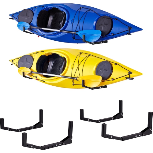 RaxGo – Support mural pour kayak, ensemble de 2 supports réglables pour  kayak, pour garage, entrepôt ou quai