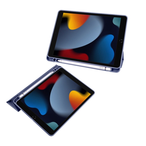 PANDACO Navy Clear Folio Case with Smart Cover for iPad 10.2-inch