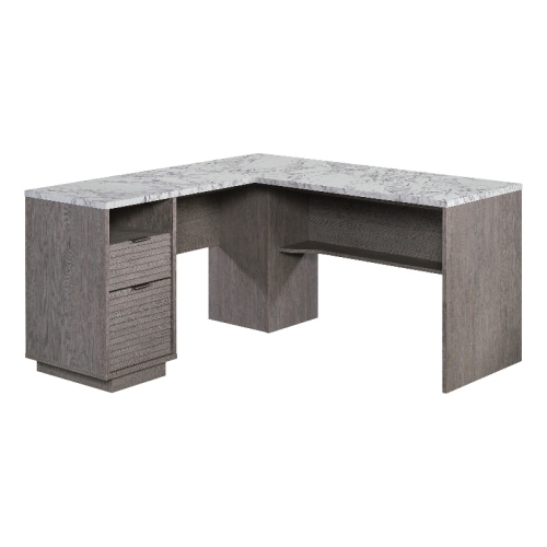 SAUDER  East Rock Engineered Wood L-Shaped Desk In Ashen Oak Finish