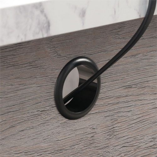 Sauder East Rock Engineered Wood L-Shaped Desk in Ashen Oak Finish