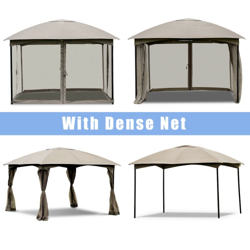 Gymax 11.5FT Patio Gazebo Canopy Tent Wedding Party Shelter Awning Mosquito Netting