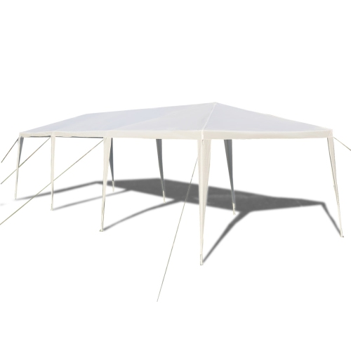 Gymax White Wedding Tent 10'x30'Outdoor Party Canopy Events