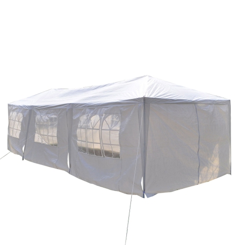 Gymax White Wedding Tent 10'x30'Outdoor Party Canopy Events