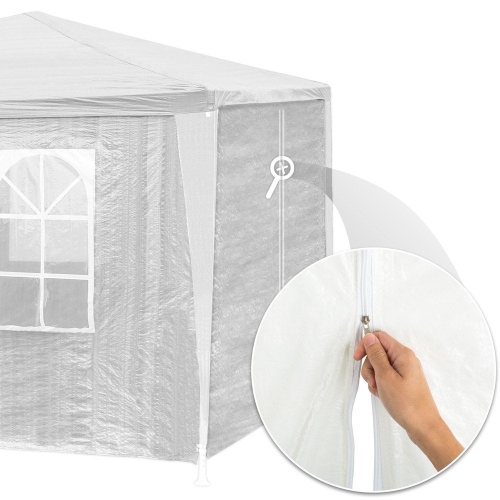 Gymax White Wedding Tent 10'x30'Outdoor Party Canopy Events