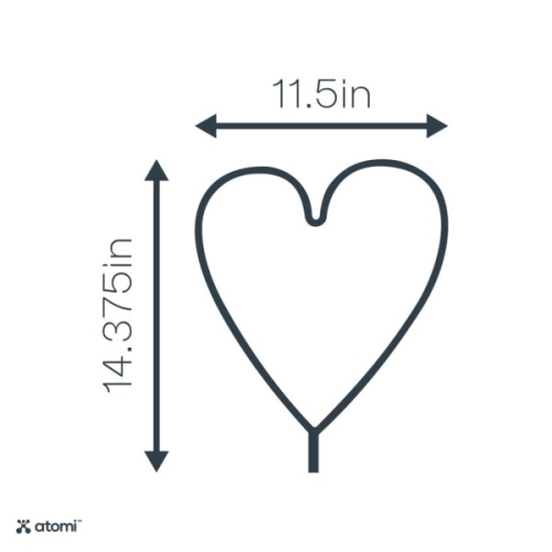 Atomi AT1406 Red Heart Neon Led Wall Light