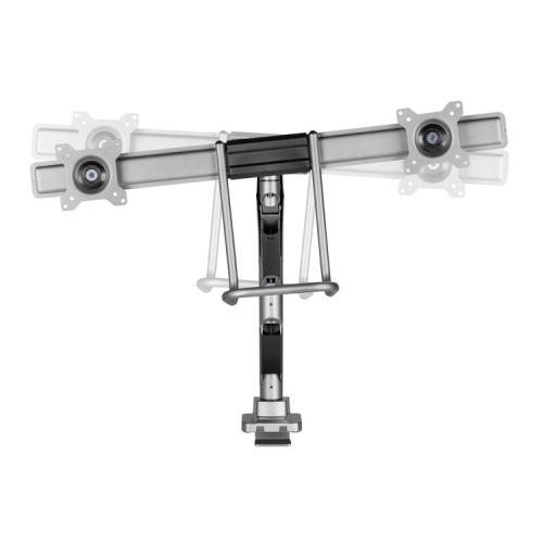 Amer Mounts - Heavy-Duty Dual-Monitor Gas Spring Monitor Arm With Handle Supports Most 17"-32" Displays - HYDRA2HANDLEBAR