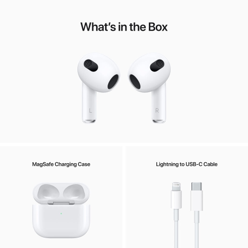 Apple AirPods with MagSafe Charging (3rd Gen) with Cable Ties + 