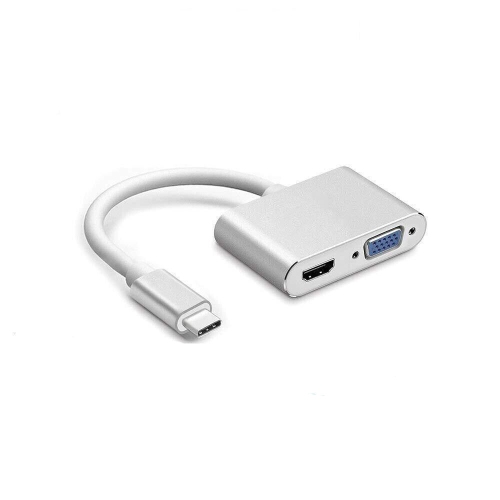 Adaptateur USB type C vers HDMI 4K compatible type C vers VGA concentrateur type C pour portable MacBook Pro Air Dell moniteur de conversion