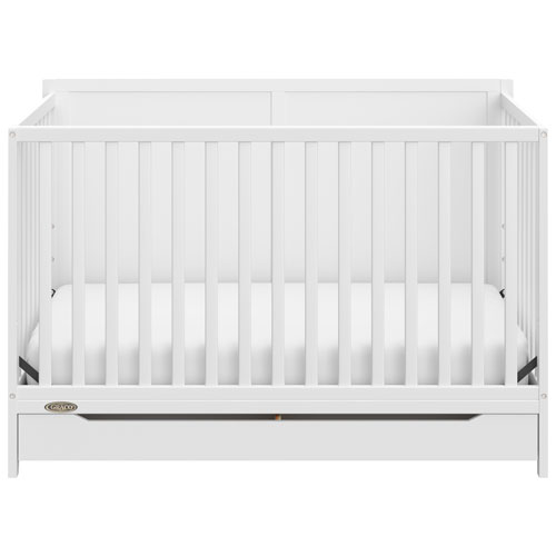 Lit de bébé transformable 5-en-1 Melrose de Graco avec tiroir - Blanc