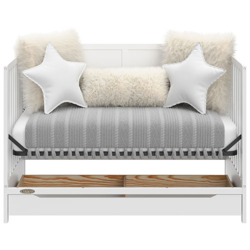 Lit de bébé transformable 5-en-1 Melrose de Graco avec tiroir - Blanc