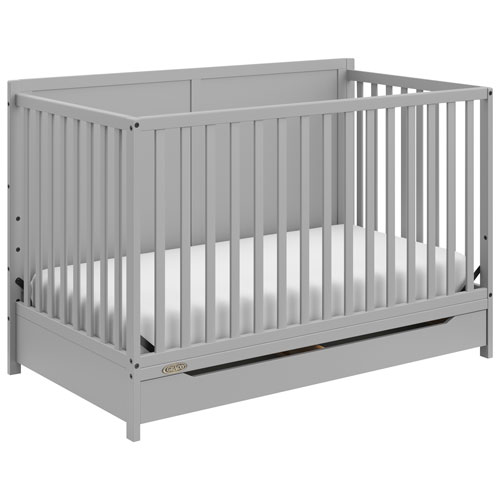 Lit de bébé transformable 5-en-1 Melrose de Graco avec tiroir - Gris galet