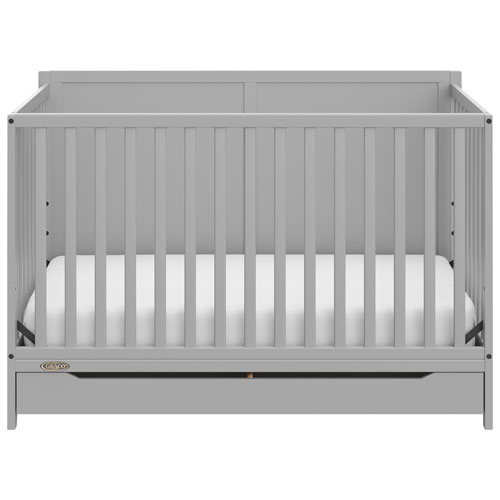 Graco Melrose 5-in-1 Convertible Crib with Drawer - Pebble Grey