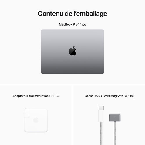 Apple MacBook Pro 14" (2023) - Space Grey (Apple M2 Pro/ 512GB SSD / 16GB RAM) - French