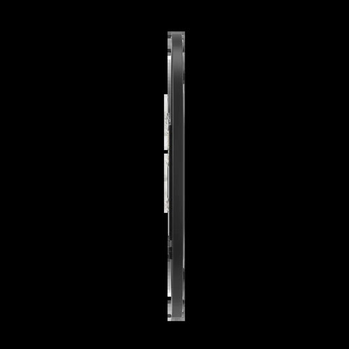 Hub 18" x 24" Oval Wall Mirror - Black